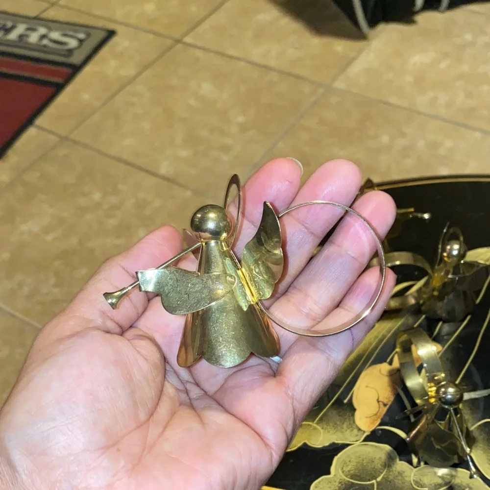 Gold Angel Napkin Rings Set of 6